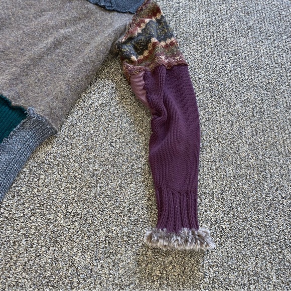 HANDMADE Recycled Repurposed Upcycled Long Sweater Boho Cozy Autumn Layers S/M - Picture 4 of 16